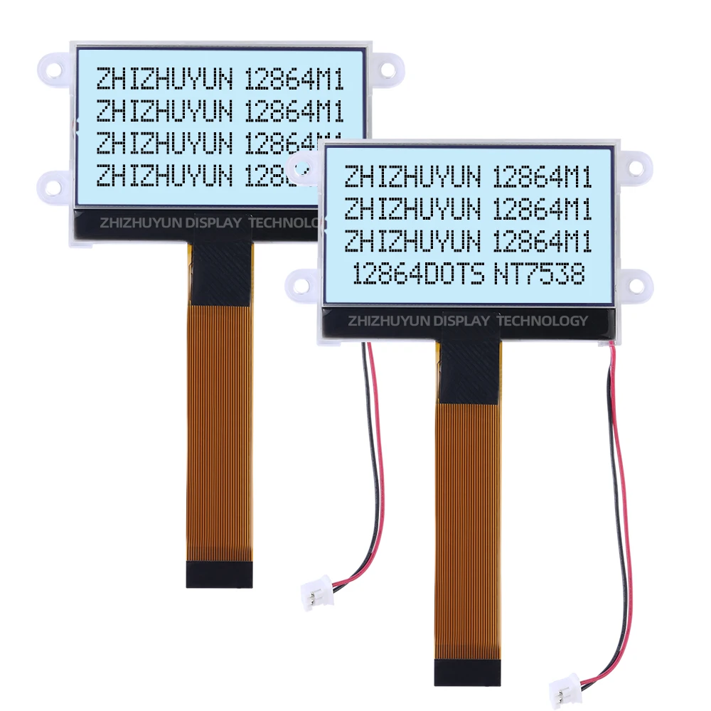 TG12864M1-04WA0 LCD Display Screen 3.3V 93.7MM*53MM 26PIN SPI COG White Backlight 12864 (Board/No Board)Emerald Green Light