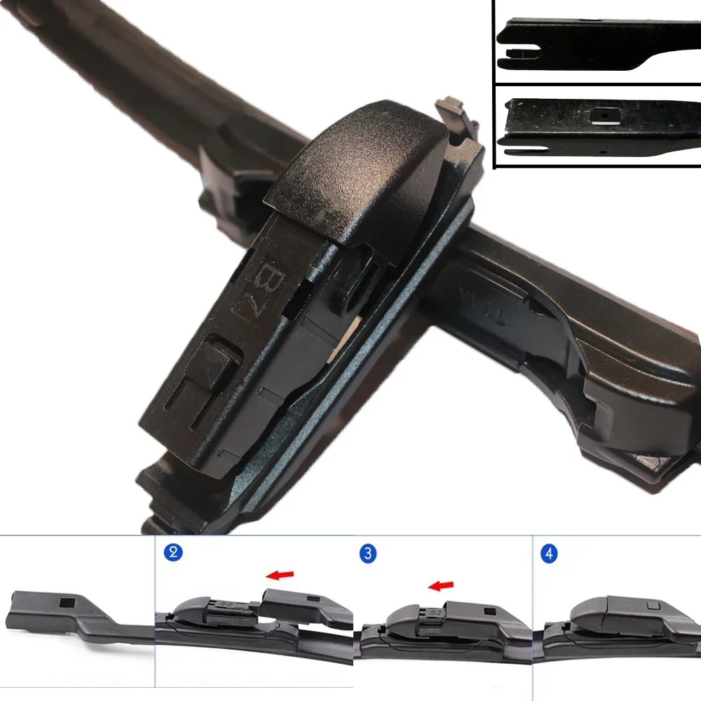 مجموعة ممسحة أمامية وخلفية من السيليكون لمازدا CX-5 KF 2017 - 2023 2018 2019 2020 شفرة ممسحة زجاج أمامي مطلية 24 "+ 18" + 14" #4