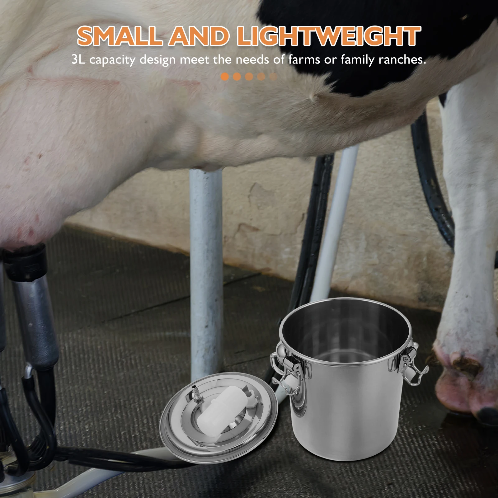 

Small Milking Machine Farm System Equipment Livestock Supplies Stainless Steel Manual