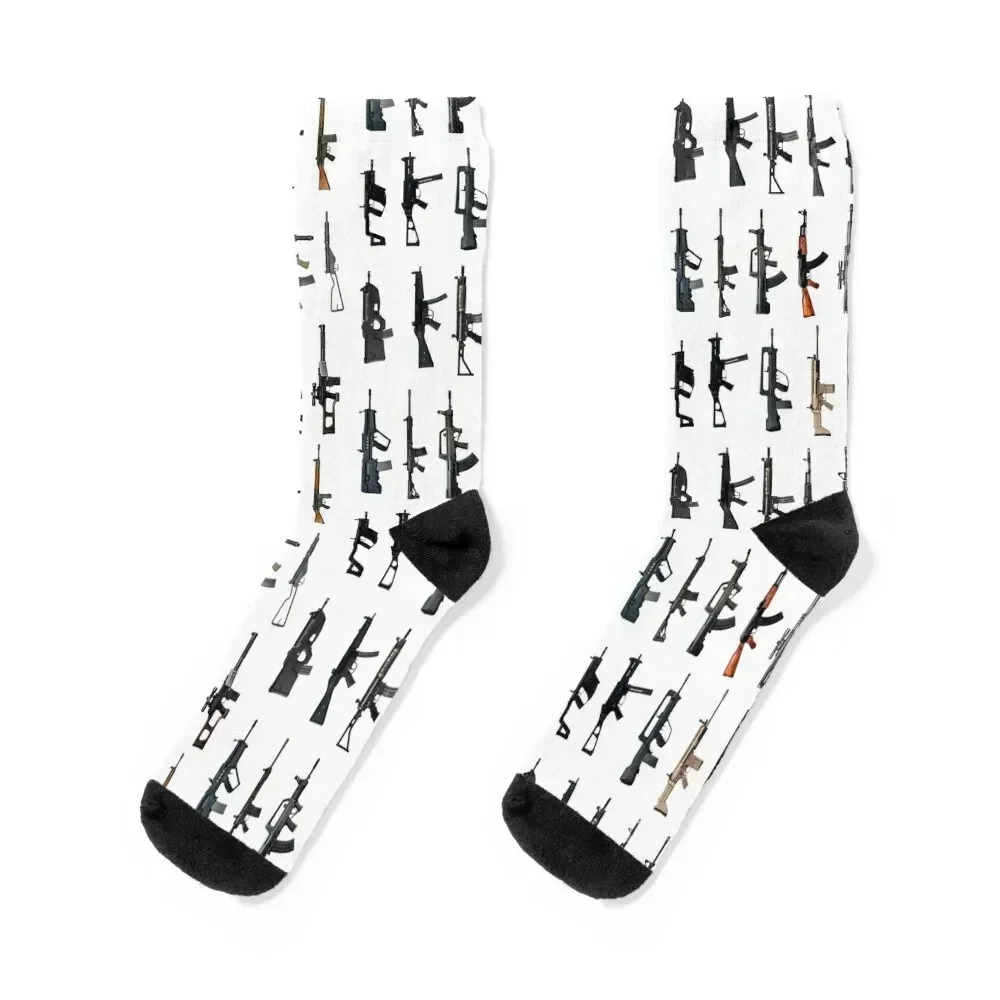 Top Rifles from All over the globe, vertically positioned Socks cute hip hop New year's funny gift Designer Man Socks Women's