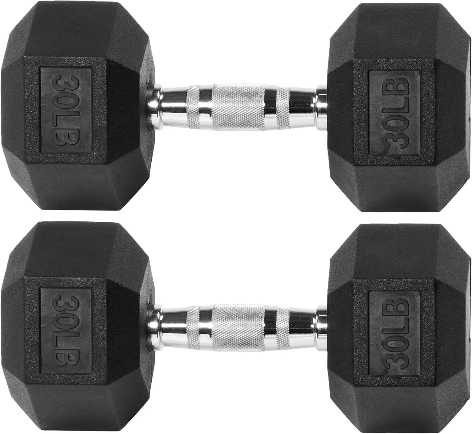 Premium Rubber Encased Hex Dumbbell, Pairs