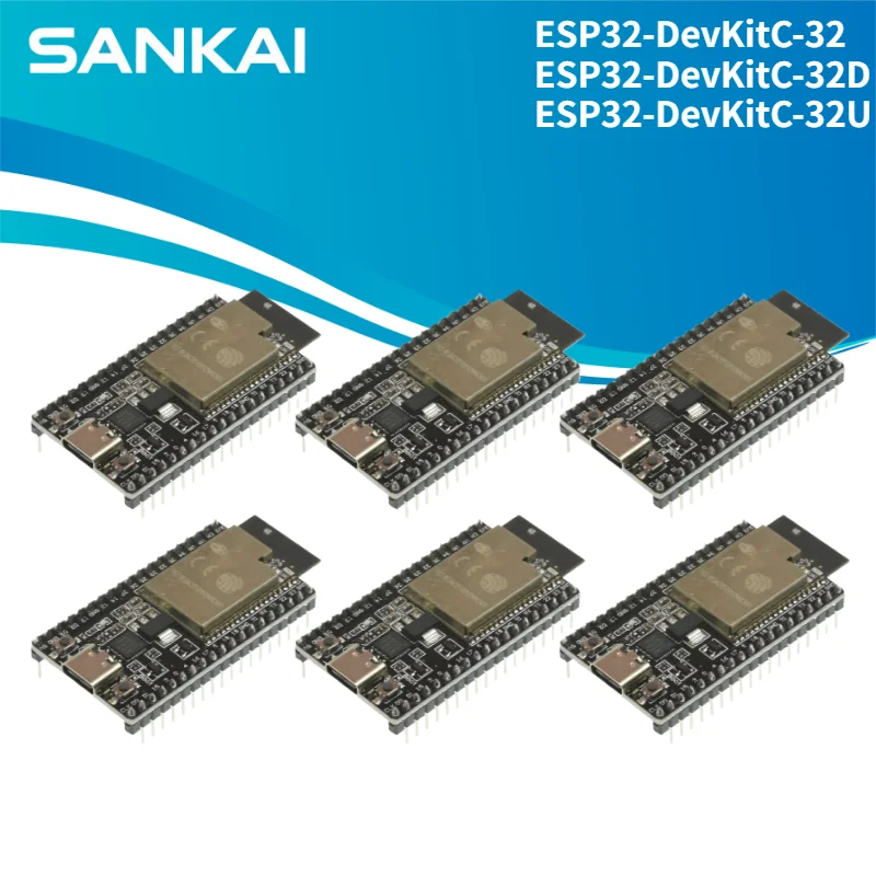 Placa de Desenvolvimento ESP32 DevKitC Pode Ser Equipada com Módulo ESP32-32D/32U Interface TYPE-C Kit DIY Componentes Eletrônicos