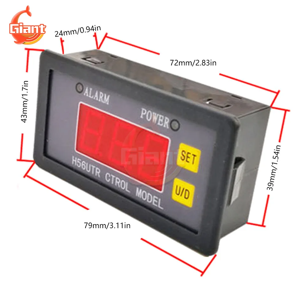 Controlador de temperatura Digital AC220V DC12/24V, sonda NTC, Detector de Sensor de temperatura, Monitor termorregulador de calefacción y refrigeración