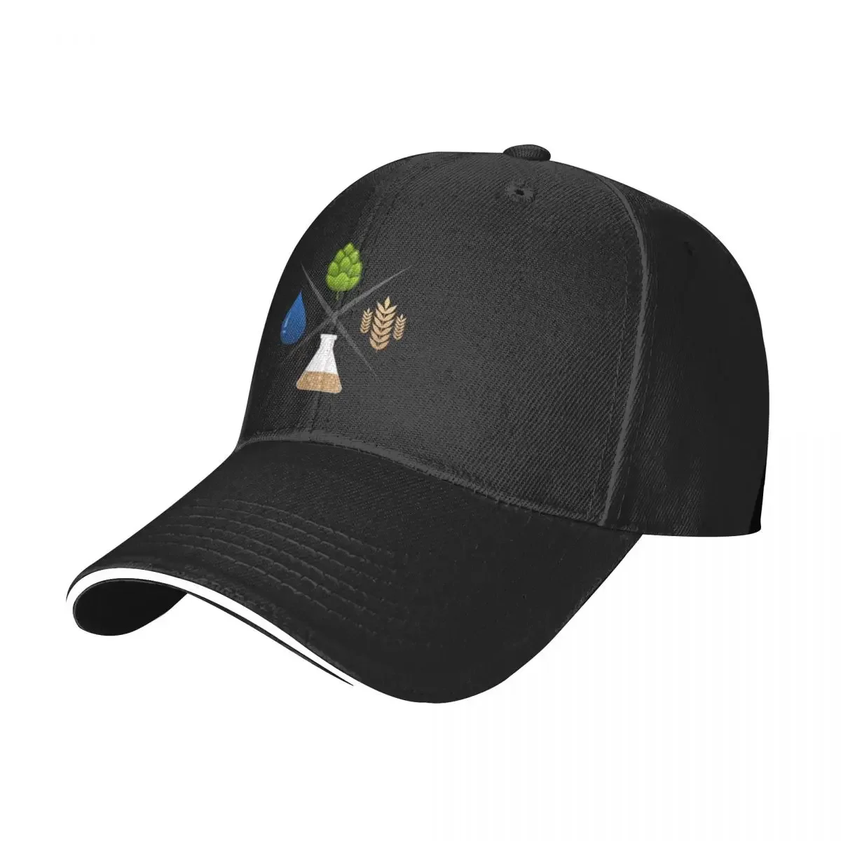 Homebrewing Ingredients Water, Grain, Hops and Yeast Baseball Cap Hat Baseball Cap Dropshipping Hip Hop Golf Wear Men Women's