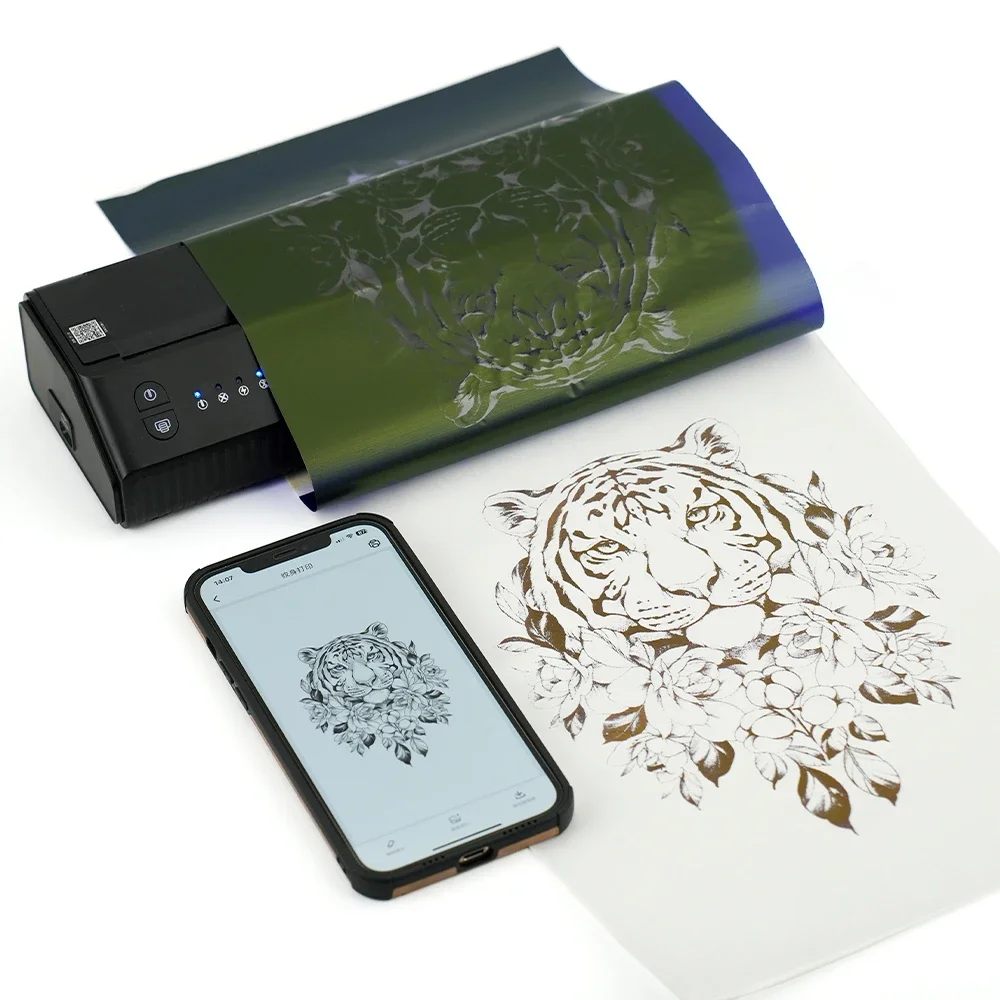 Smart Wireless Tattoo Printer Transfer Machine Copier Stencil For Photo Thermal Transfer Stencil Paper Line Drawing Print Copier