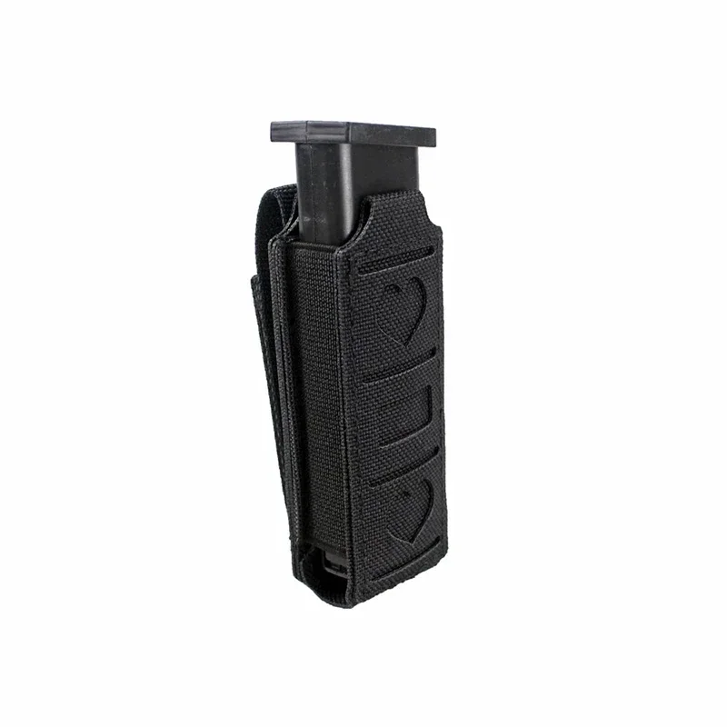 Tactical 9mm Molle Single Magazine Pouch Multi-tool Pouch Elastic Pistol Pouch Waist Belt Flashlight Holster Tool Holder