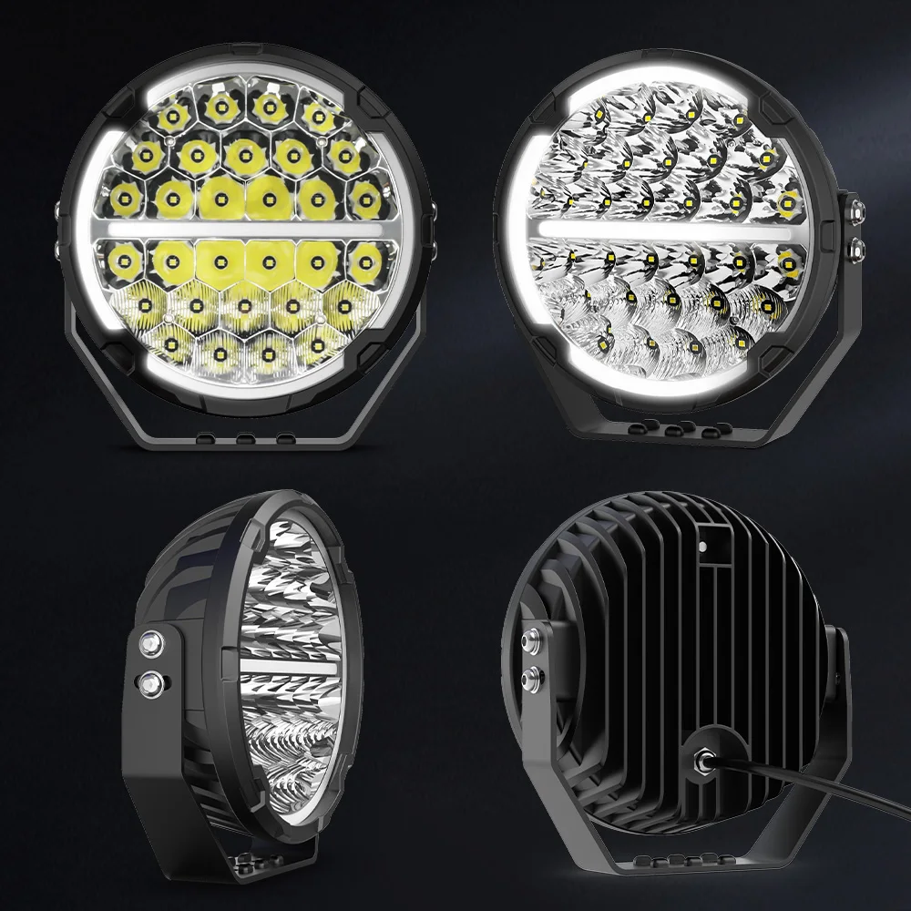 New9 Inch Hid Offroad Lights With White Amber DRL Welcome Function 9 Inch Spotlight 4X4 Truck