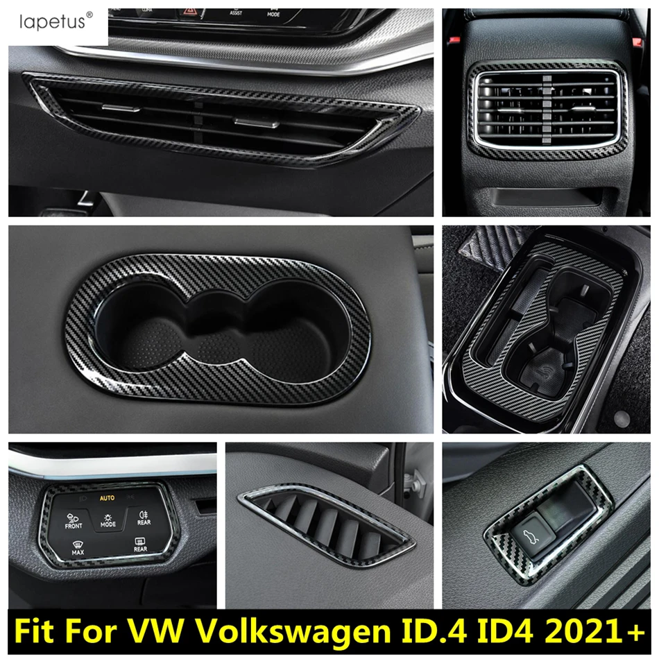 

Water Cup / Rear Door Button / Dashboard AC Air Conditioning Vent Cover Trim Accessories For VW Volkswagen ID.4 ID4 2021 - 2024