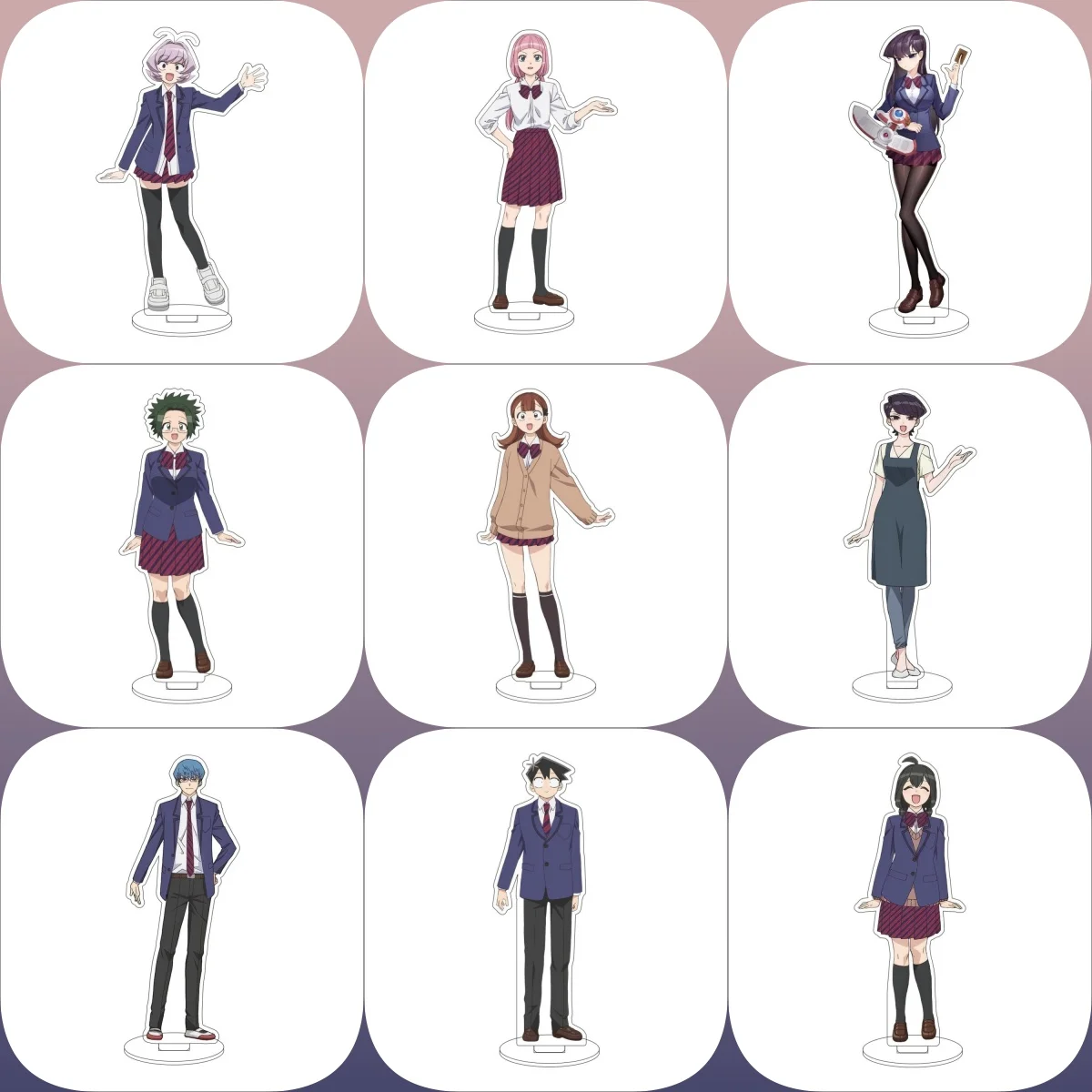

15CM Anime Komi Can't Communicate Acrylic Stand Model Cosplay Characters Ornament Accessories Goods Collection Christmas Gifts