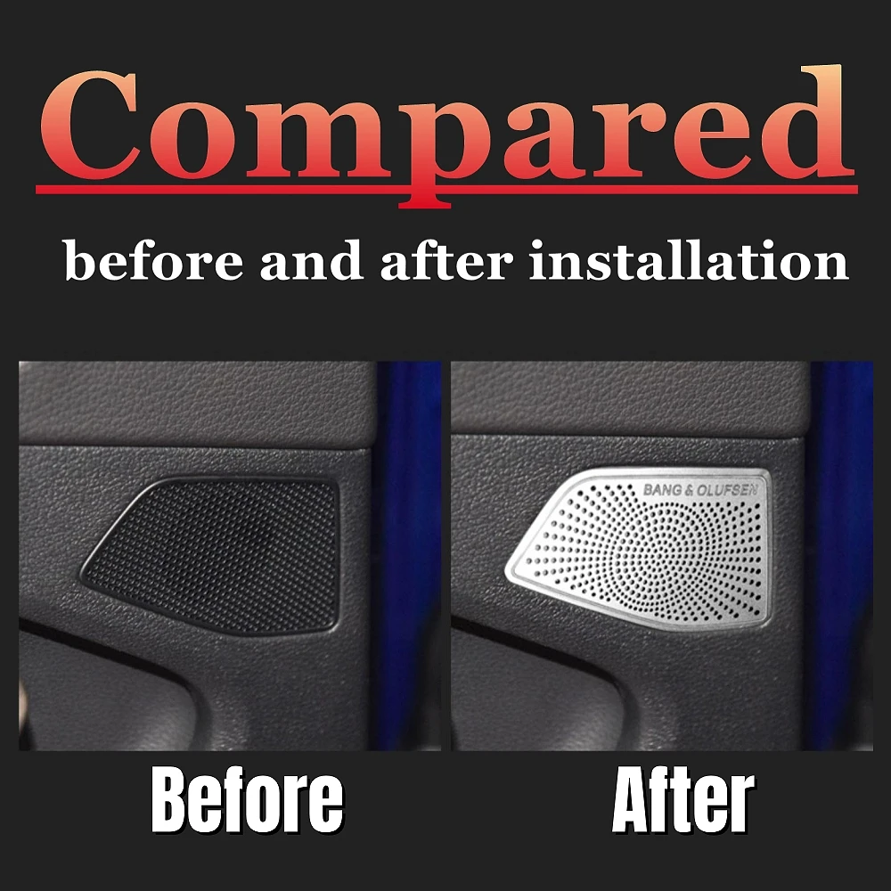 Stainless steel Sticker Styling Accessories For Audi Q3 2019-2021 2022 2023 Car Rear Door Stereo Speaker Audio Sound Cover Trims