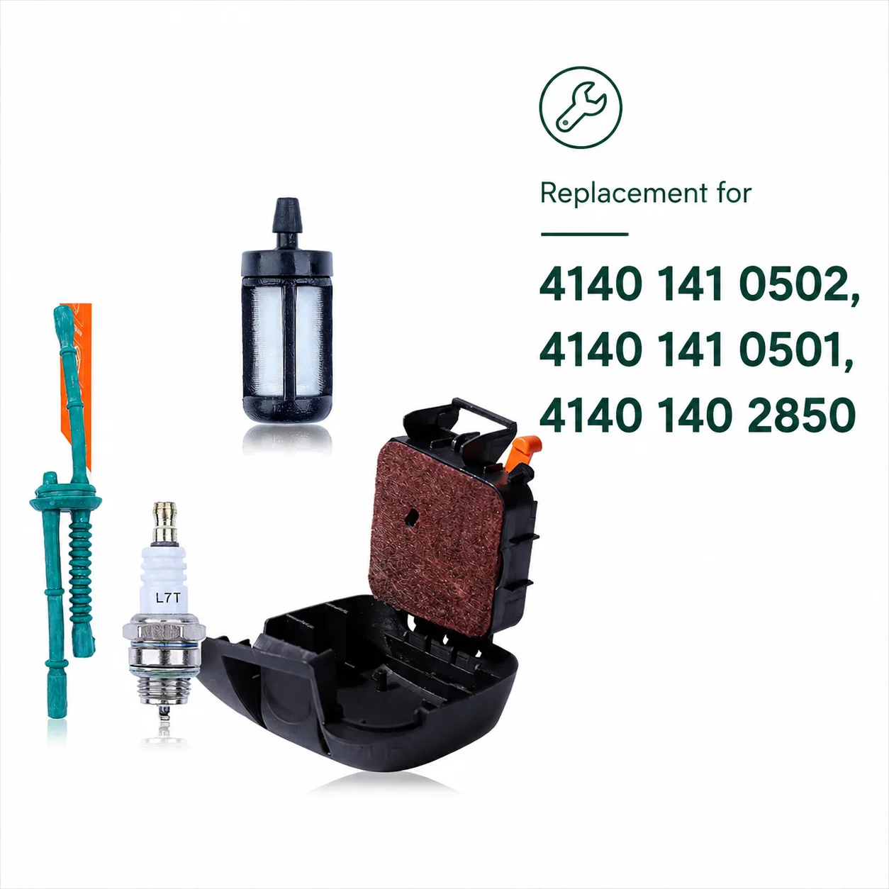 String Trimmer Maintenance Kit For Stihl FS46 FC55DZ HL45Z HL45DZ KM55 KM55C, Spark Plug L7T, OEM 41401410501 41401402850