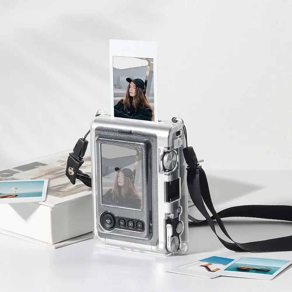 Transparent Instant Camera Case Crystal Wear Resistant Protective Cover Portable Hard Carrying Case for Fujifilm Instax Mini EVO