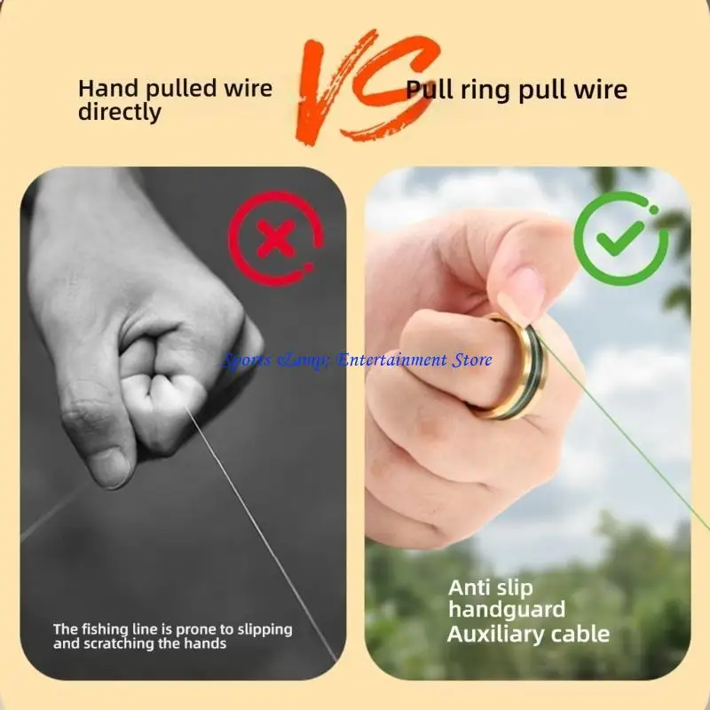 G7NF Light Weight Aluminum Alloy Line Management Rings Fishing Line Knot Puller Assist Tool Antislip Finger Rings Easy to Use