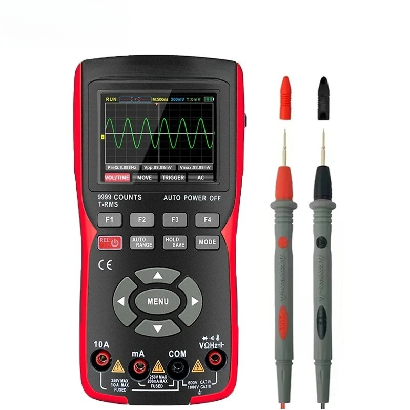 Handheld digital oscilloscope multimeter 10M bandwidth high-precision color screen 2-in-1 auto repair oscilloscope