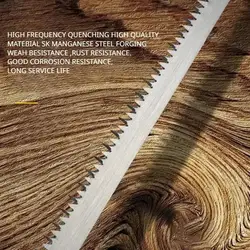 Sierra de mano afilada con mango madera resistente para jardín