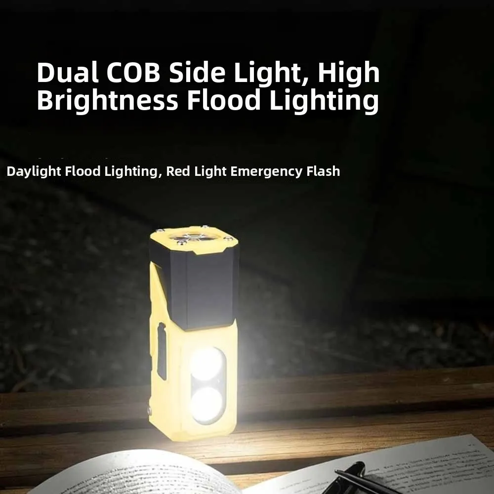 Portable Multi-Functional Corner Lamp One-Lamp Magnetic Cap Clip Light Level Display USB Charging Helmet Clip Light Night Use