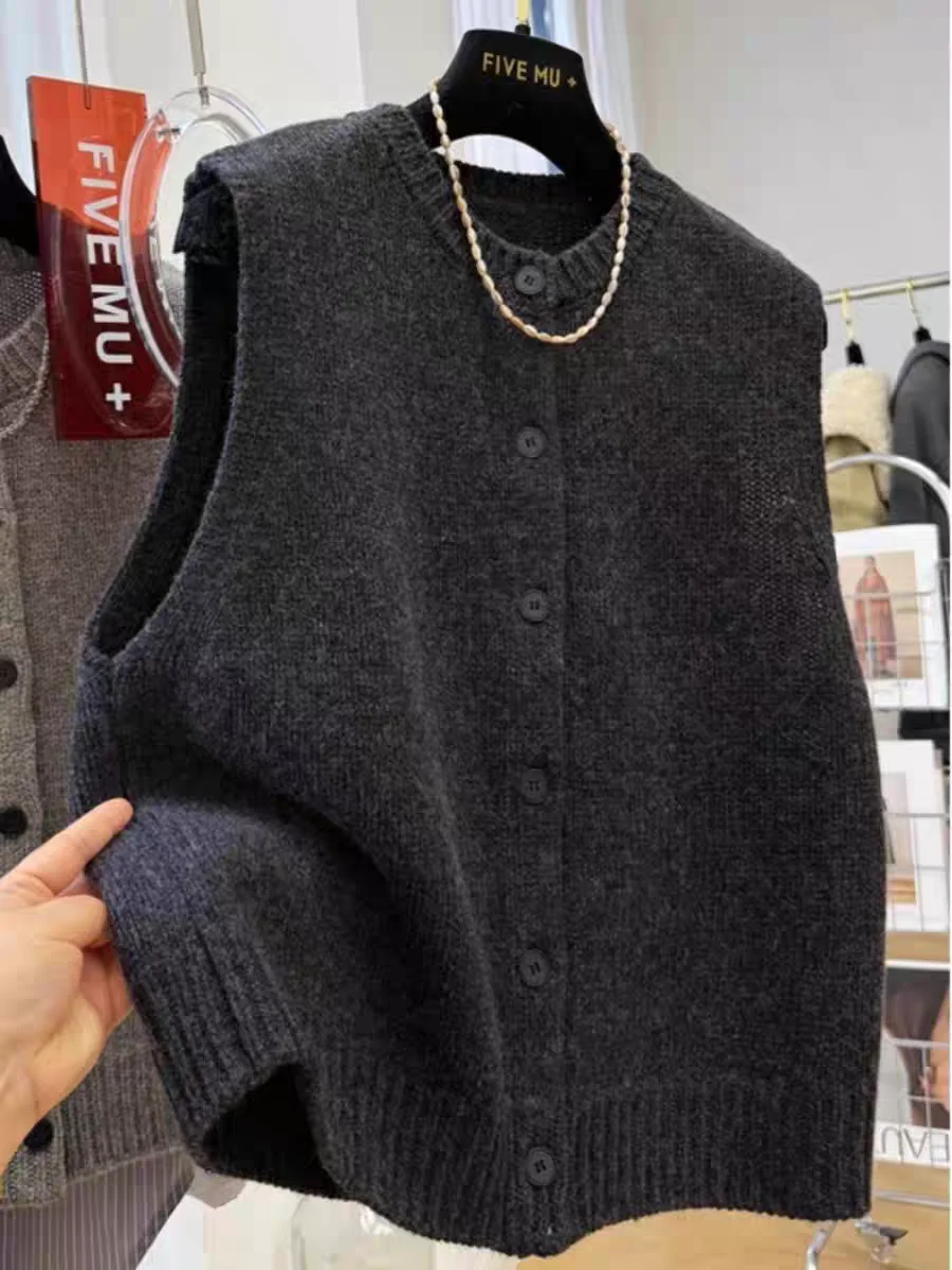 عميق ey محبوك سترة سترة المرأة الخريف الشتاء جديد Sle جولة Ne مفتوحة سترة فضفاضة تناسب اللون لا Sve أعلى #2