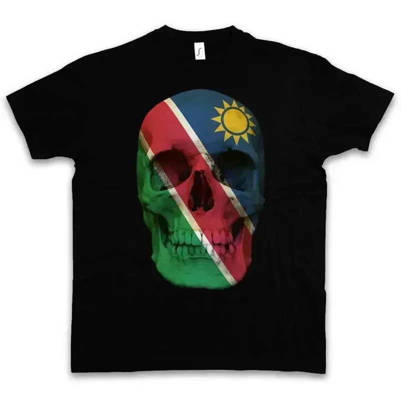 CLASSIC NAMIBIA SKULL FLAG T SHIRT Banner Biker MC