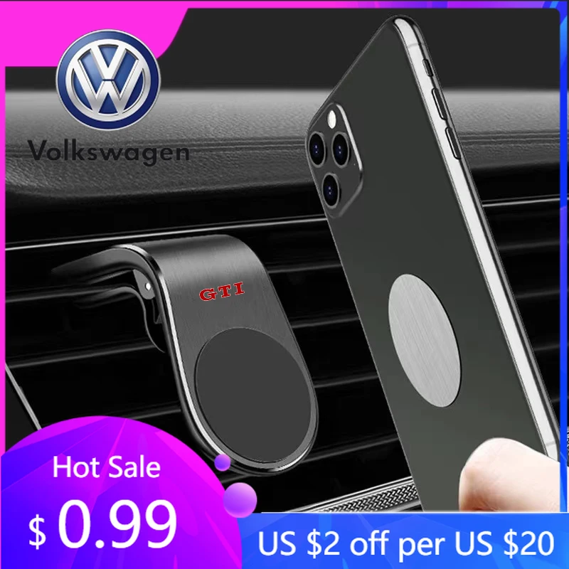 

2026 Hot For Volkswagen VW Magnetic Car Phone Holder Air Vent Magnet Cell Phone Bracket Stand GPS Mount For Volkswagen VW Golf G
