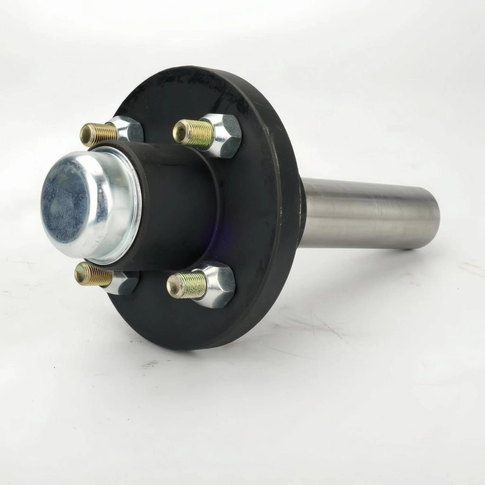 Trailer Axle Hub Assembly with Four Bolt Setup High Precision for Trailer Replacement Reduced Noise Corrosion Resistant