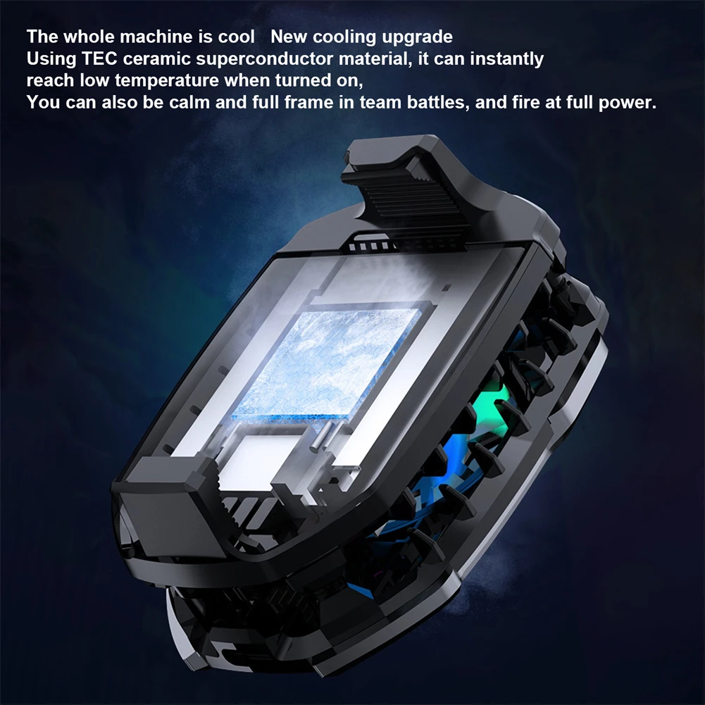 Cell Phone Cooler Semiconductor TEC Fast Cooling Fan Radiator Mobile Phones Radiator For Mobile Gaming Outdoor Vlog