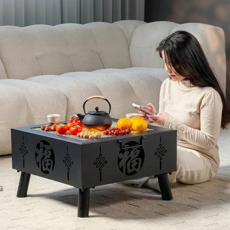 Barbecue Grill Garden Fireplace Tea Table Household Indoor Grill Set Winter Charcoal Fire Heating Stove Brazier Outdoor