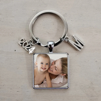 New 2025 Personalized Letter Photo Customized Square Keychain Home Keychain Gift. Diy Customized Keychain Keyring