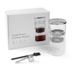 Cold Brew Coffee Maker Coffee Extraction Borosilicate Glass Dripper Iced Coffee Brewer Maker for Home Office Travel
