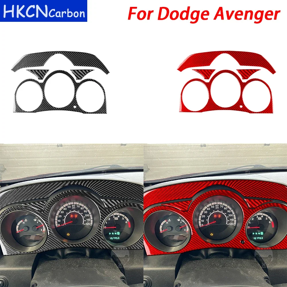 

For Dodge Avenger 2008 2009 2010 Carbon Fiber Dashboard Speedometer Panel Trim Cover Car Interior Decorative Accessories Sticker