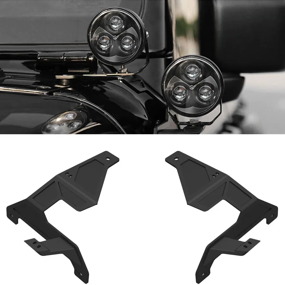 2Pcs Dedicated A-Pillar Work Auxiliary Light Windshield Side-Mounted Bracket Suitable for Jeep Wrangler JL