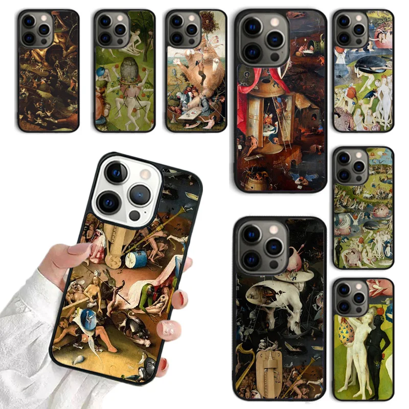 Hieronymus Bosch Art Painting Mobile Phone Cases Cover For iPhone 16 15 14 12 13 mini 11 Pro MAX apple 7 8 Plus SE2020 Coque