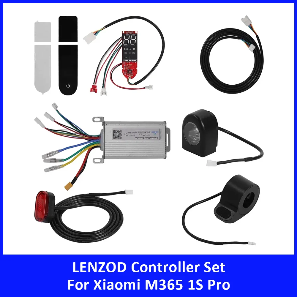 

LENZOD DC36V 250W Brushless Motor Controller Dashboard Set for Xiaomi M365 1S Pro Scooter Accessories Throttle Front Rear Lights