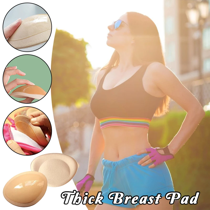 1 Pairs سميكة 4 سنتيمتر وسادة الصدر غير مرئية زيادة وجمع رفع لزجة البرازيلي ملابس السباحة إدراج الإسفنج الوسادة الزفاف الملابس الداخلية #6