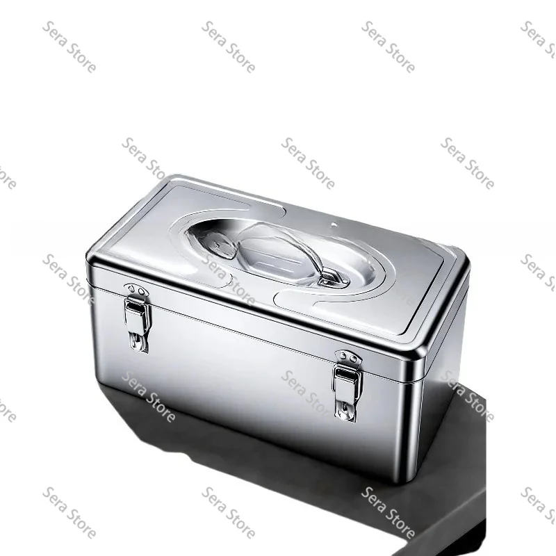 430 Stainless Steel Toolbox Industrial Storage Box Car Household Multifunctional Thickened Hardware Iron Box