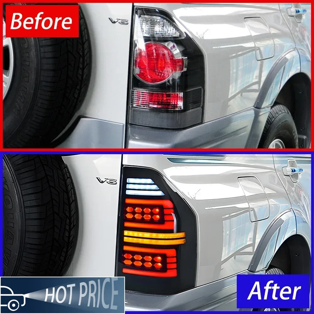 For Mitsubishi Pajero V73 2004-2014 Auto Rear Back Lamps Upgrade Dynamic Signal Light Accessories LED Car Taillights Assembly view 5