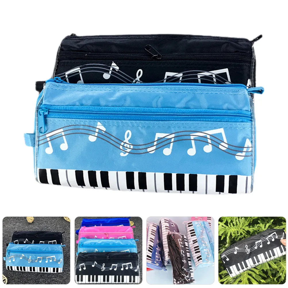 

2 Pcs Music Pencil Bag Pouch Holder ' Cases Note Crayon Pensil Notebook Cloth