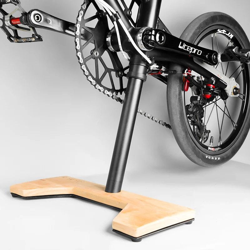 Display Parking Rack for Brompton Repair Rack Wood Veneer Aluminum Alloy Base Display Repair Rack