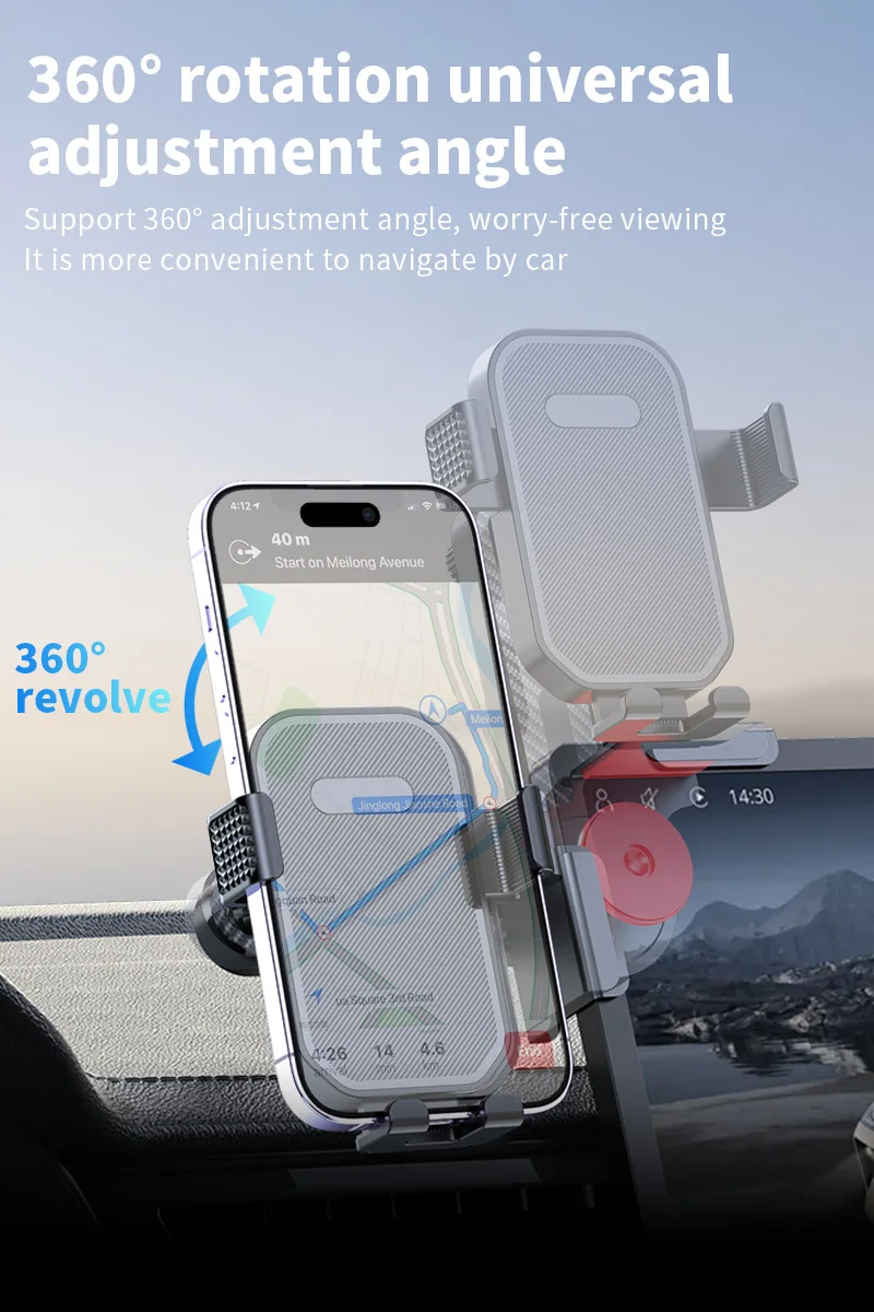 Multifunktionale Legierungs-Autotelefonhalterung Universelle Armaturenbrett-Navigationshalterung für Neue Energiefahrzeuge Schadensfreie Installation – Detail 15