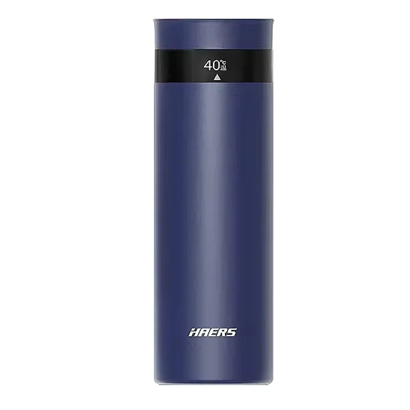 

HAERS 440ML Smart Water Bottle Cooler Stainless Steel Thermos Coffee Bottle Temperature Display Leakproof Cup