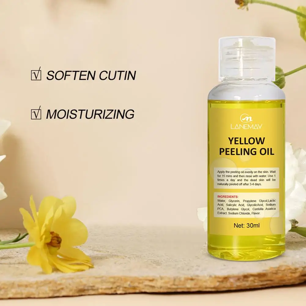 30ml Peeling Oil For Dark Skin Removes Strength Yellow Peeling Oil Strong Peeling Oil For Skin Brightening Moisturizing