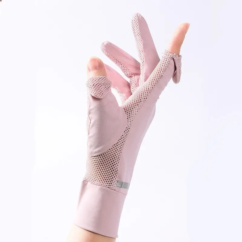 Женские модные перчатки, летние кружевные лоскутные перчатки, противоскользящие солнцезащитные перчатки для вождения, короткие тонкие перчатки в горошек, женские этикетные перчатки