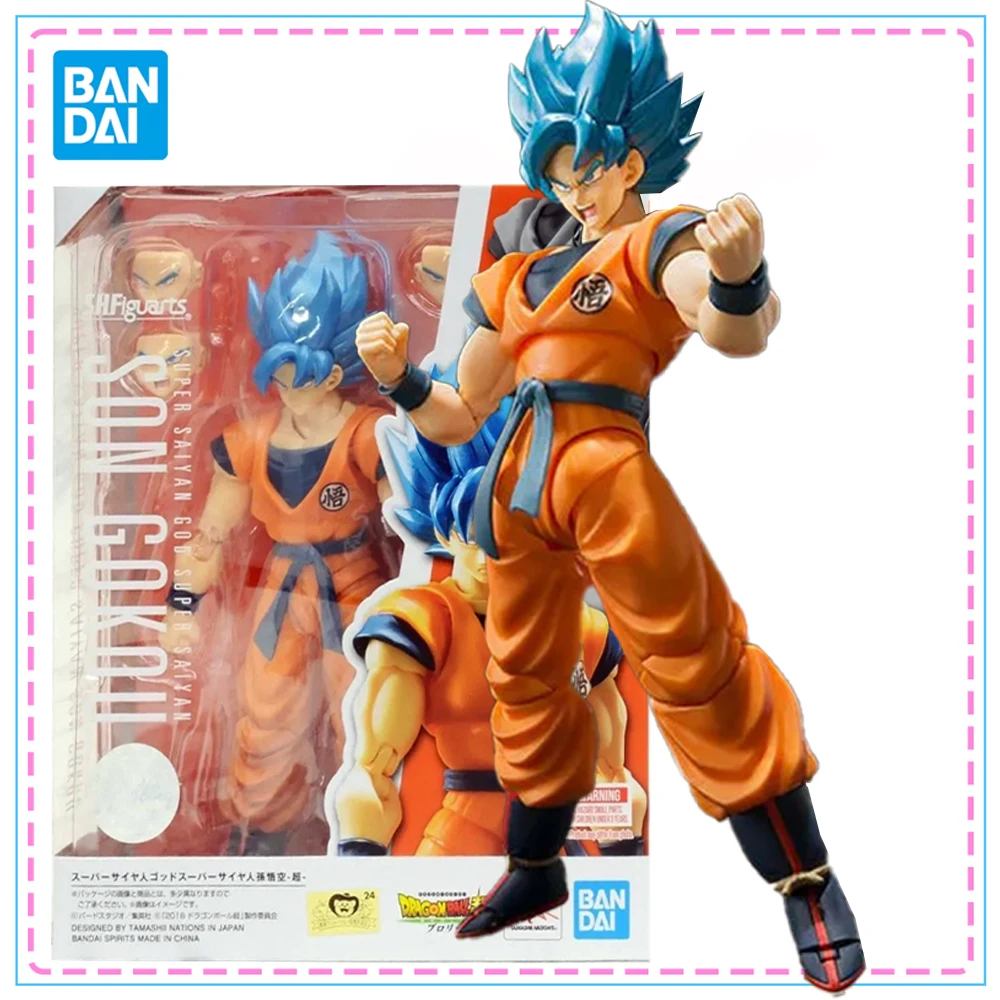 

Bandai S.H.Figuarts Dragon Ball Super Saiyan God Super Saiyan Son Goku Фигурка Подлинная модель SHF Комплект Коллекция Модель игрушки