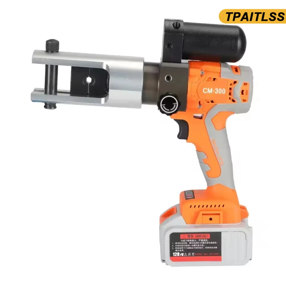 

CM300 Rechargeable Hydraulic Pliers Electric Hydraulic Crimping Tool Portable Rechargeable Crimping Pliers 12T 380NM 16-300mm²
