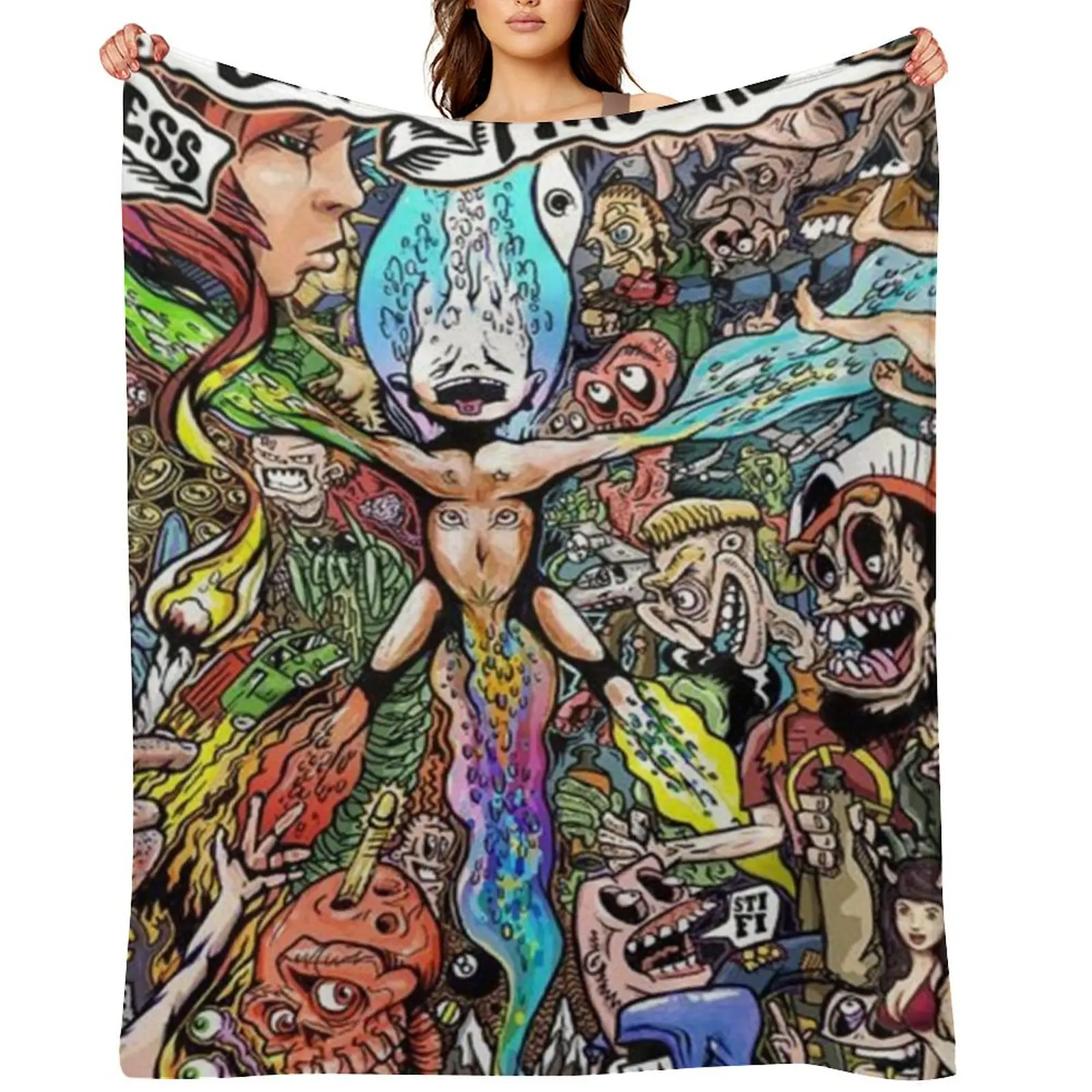 

Sticky Fingers Caress Your Soul Album Cover Throw Blanket valentine gift ideas Beautifuls christmas gifts Blankets