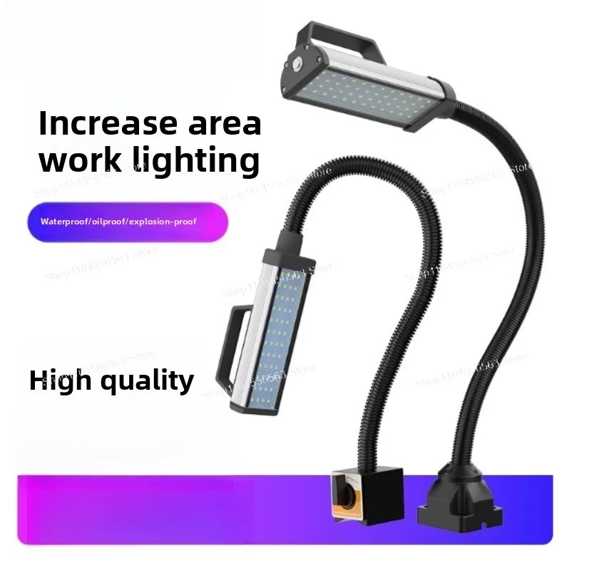 LED Machine Tool Work Light, 24V 36V Lathe Punch Lamp, Magnetic Industrial Workshop Work Table Lighting