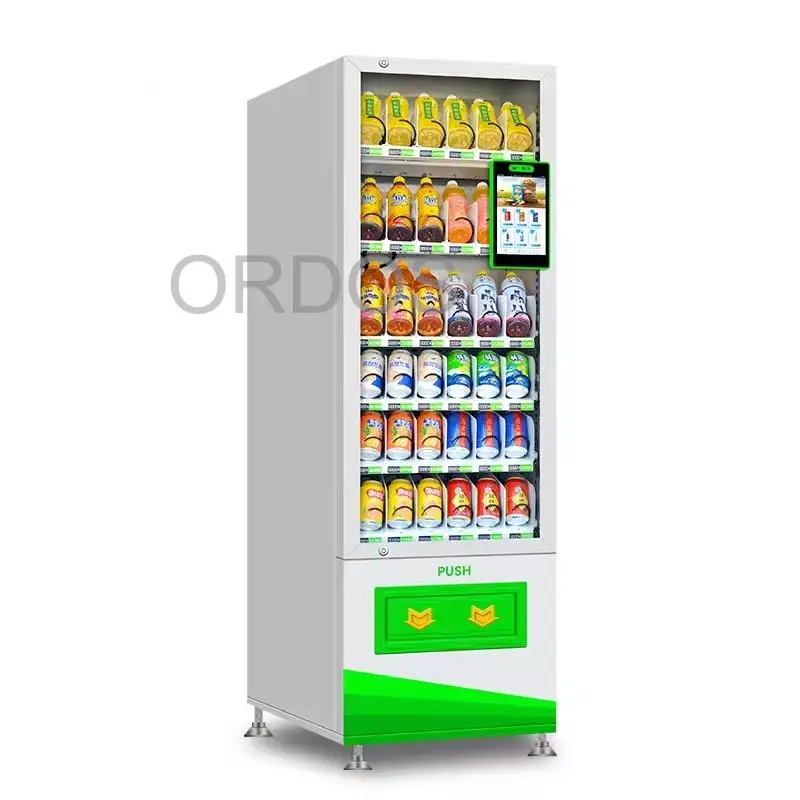 Distributore automatico combinato per snack e bevande Mini distributore automatico Smart Video con codice QR Costo di pagamento aggiuntivo