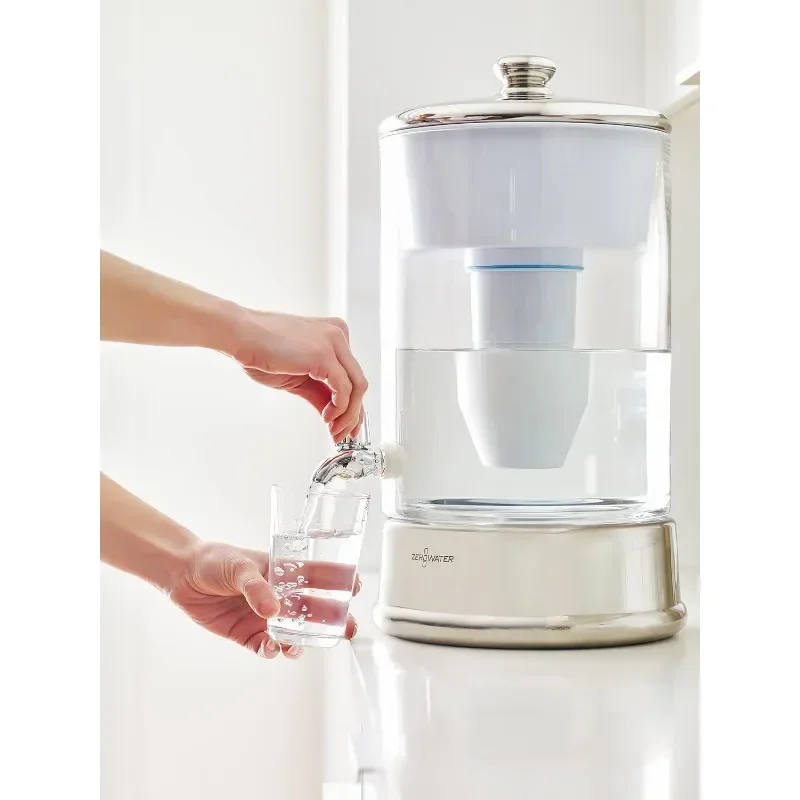 

40-Cup Ready-Filter Dispenser with 5-Stage 0 TDS Water Filter – IAPMO Certified to Reduce Lead, Chromium, and PFOA/PFOS