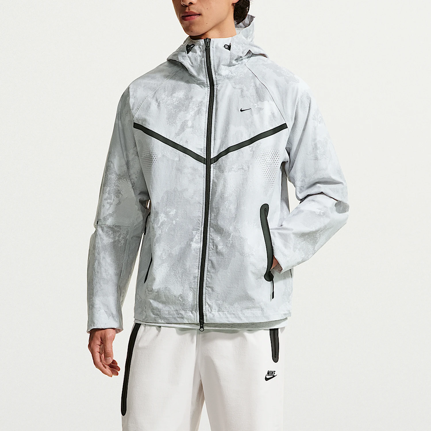 Veste zippée longue en tissu Dri FIT authentique Nike pour homme IF1334-043
