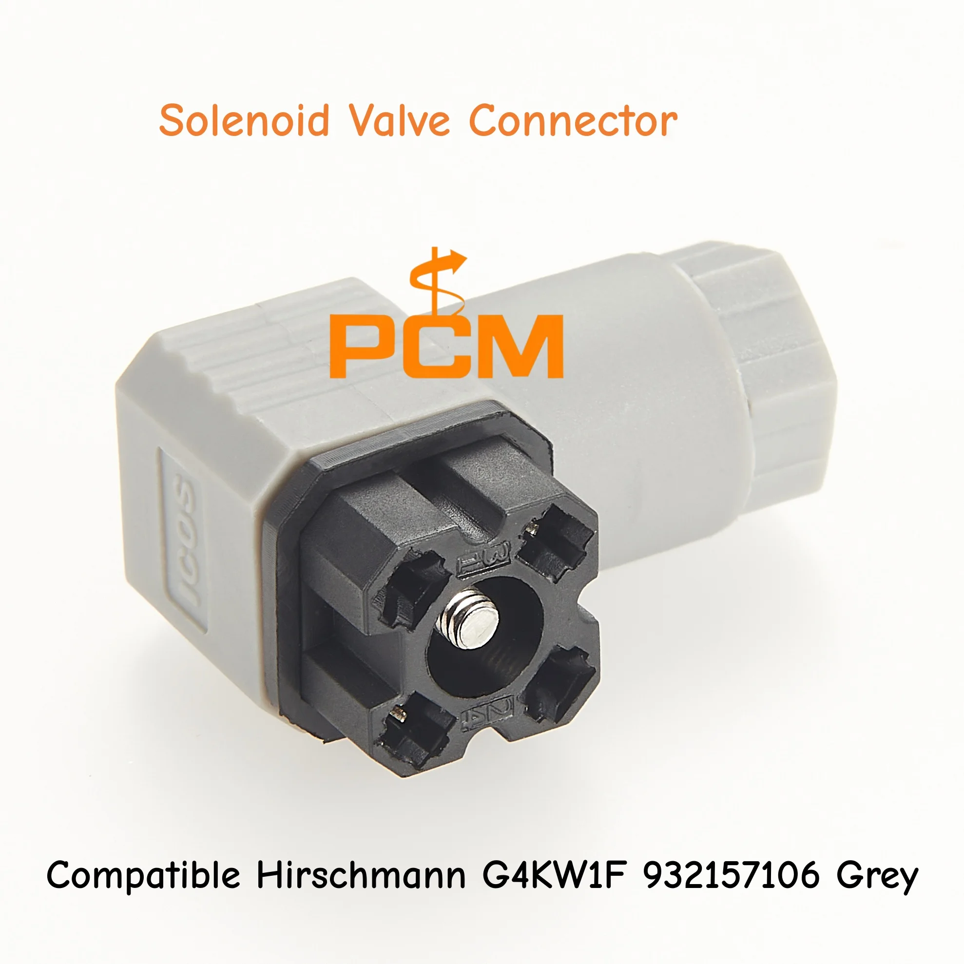 Solenoid Valve Connector Compatible Hirschmann G4KW1F 932157106 Grey 932157100 Black DIN 43650 Industrial Valve Plug