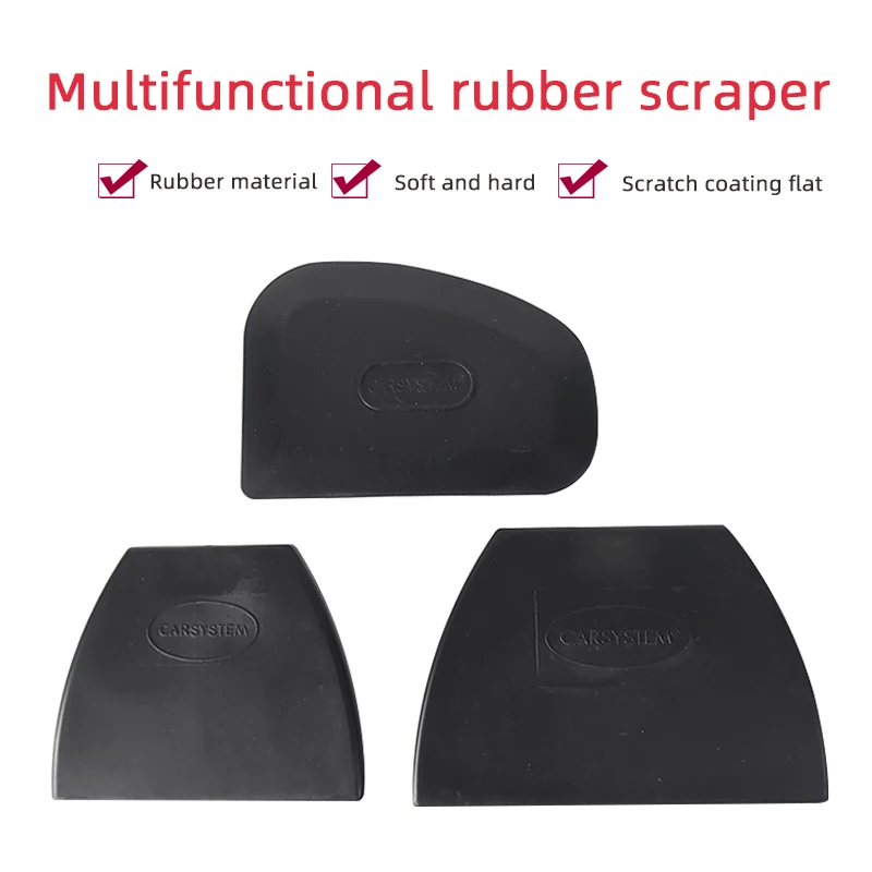 

Automotive Putty Tool Oval Scraper Rubber Hard Thickened Black Beef Trapezoid Soft Rubber Putty Scraper